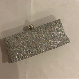 Lulu Townsend iridescent glitter clutch